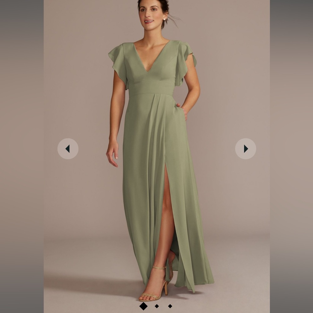 David’s Bridal Eucalyptus Bridesmaids Dress.
